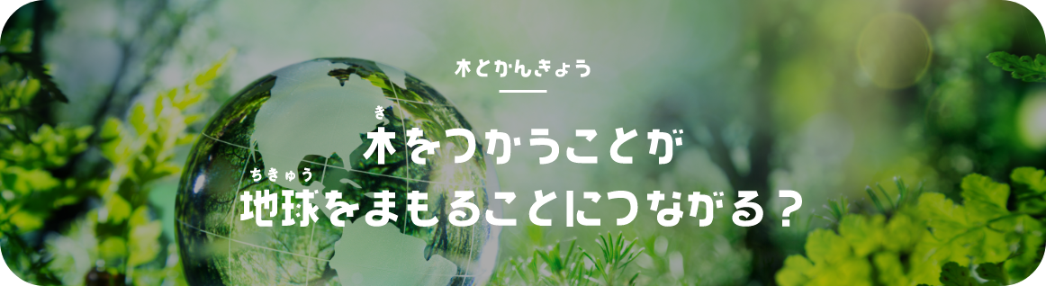 木をつかうことが地球を守ることにつながる？